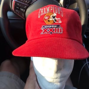 Vintage 49ers SnapBack hat corduroy super bowl